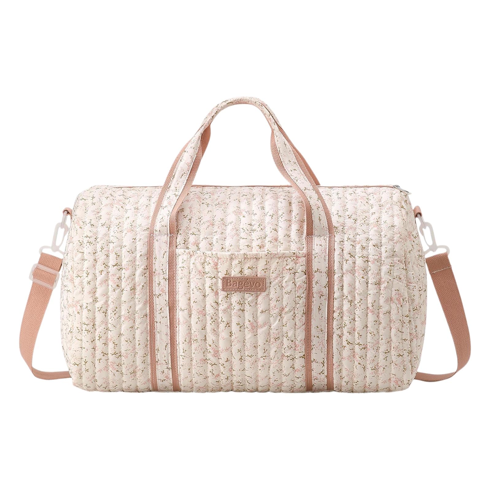 SDSFGX Floral Quilted Travel Diaper Bag Large Capacity Hospital Bag for Newborn Cute Duffle Bag Totes for Trip & Daily Use