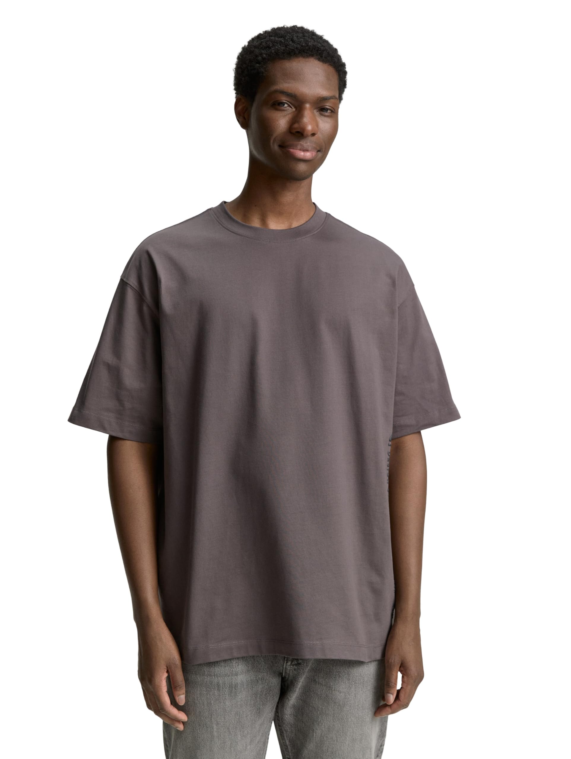 TOM TAILOR Denim Men's 1046120 T-Shirt, 11587-Pavement Grey, S