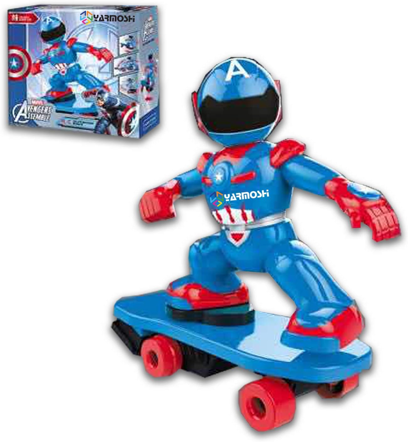 YARMOSHI RC Sport Stunt Man on Skateboard Robot Remote Control 360 Turn with One Leg Fun Gift for Boys Girls Includes Battery : Toys & Games