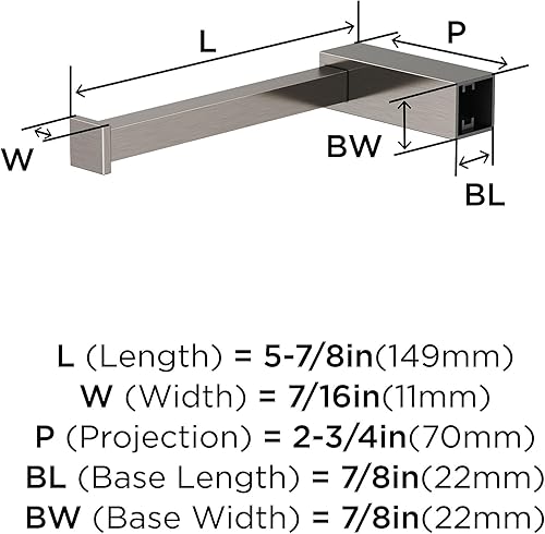 Vista 81 de Amerock BH3608226 Toallero cromado Toallero de 6-1/2 pulgadas (6.496 in) de longitud Monumento Toallero de mano para pared de baño Soporte