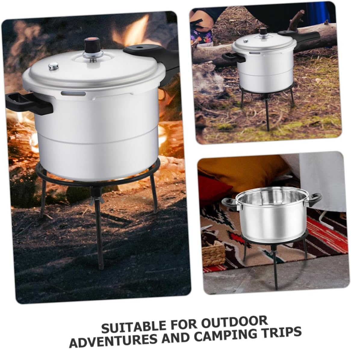 SUPVOX Campfire Cooking Tripod Detachable Camp Oven Tripod for Outdoor Cooking Portable Design Easy Setup Compatible with Various Cookware for Camping and Hiking