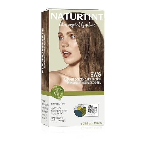 Naturtint Tinte permanente para el cabello 6WG rubio dorado oscuro radiante (paquete de 1), sin amoníaco, vegano, libre de crueldad, hasta un 100%