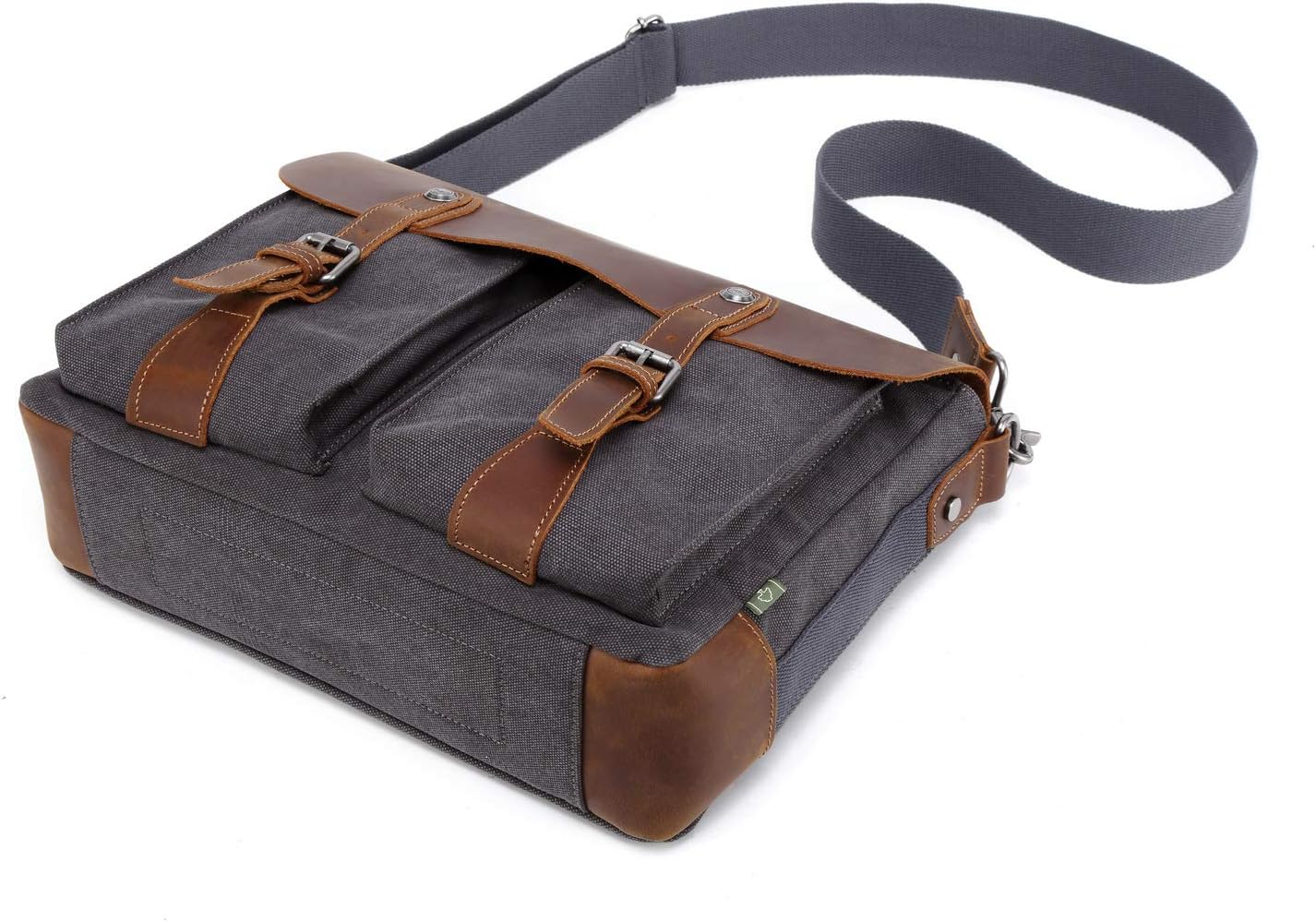 TSD Brand Hudson Canvas Messenger Bag