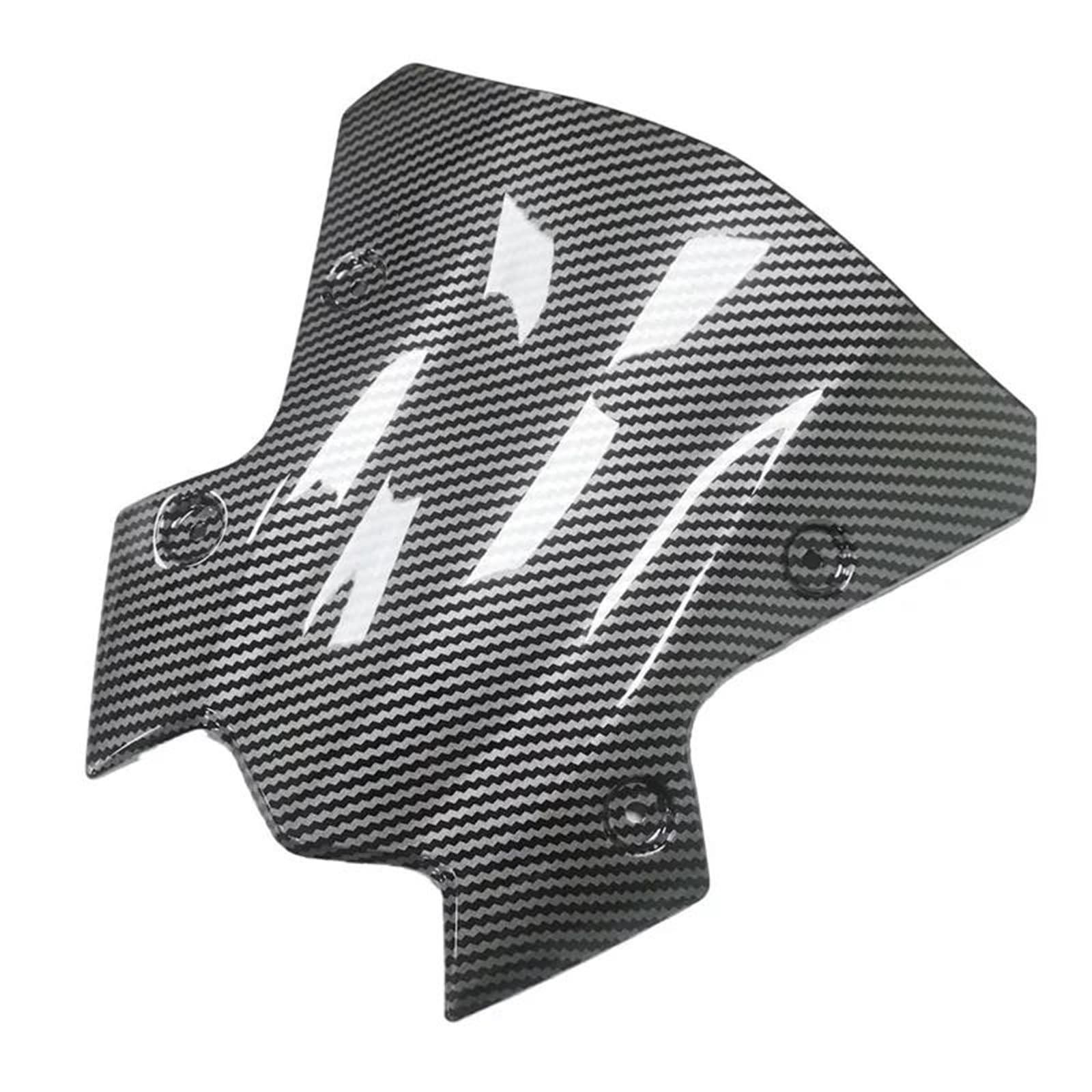 Kit de carenado Parabrisas De Motocicleta con Soporte Pantalla Aspecto Fibra Carbono Y Color Negro para Kawasaki Z900 2020-2023(Carbon Fiber Look)
