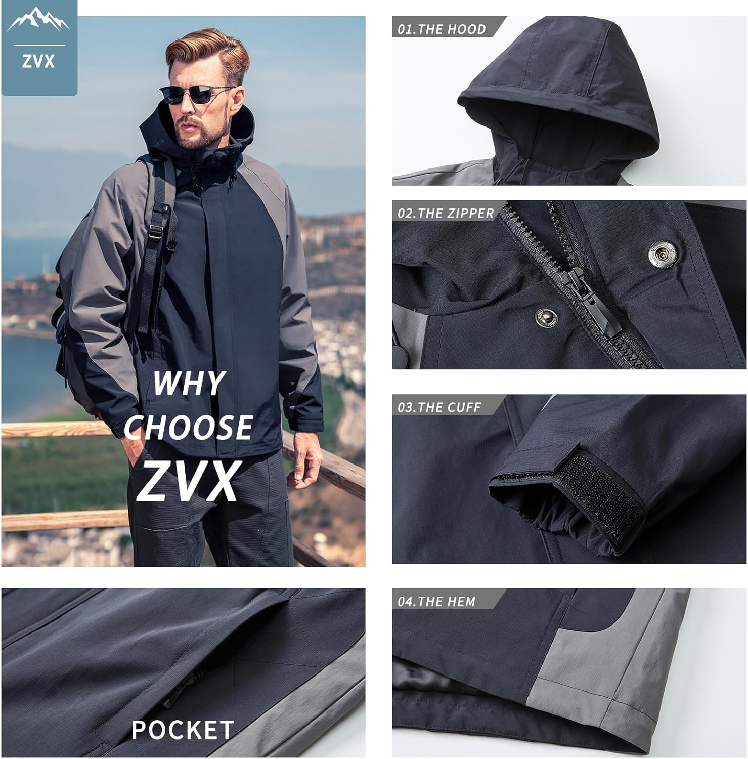 Men's Spring Jacket Outdoor Assault Casual Waterproof Jacket
