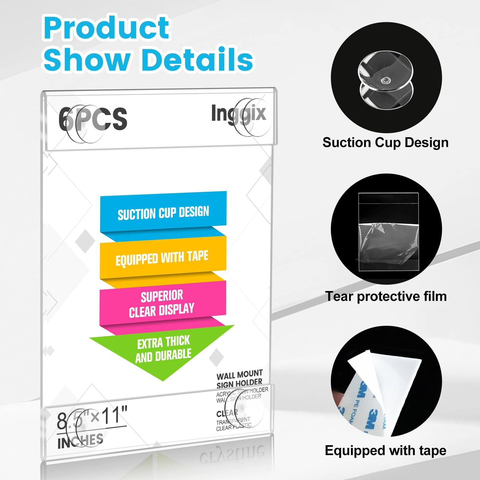 Relx Sign Holder Stand 8.5x11 Inch - Adjustable Floor Standing Sign Holder - Signage Stand With - View #5