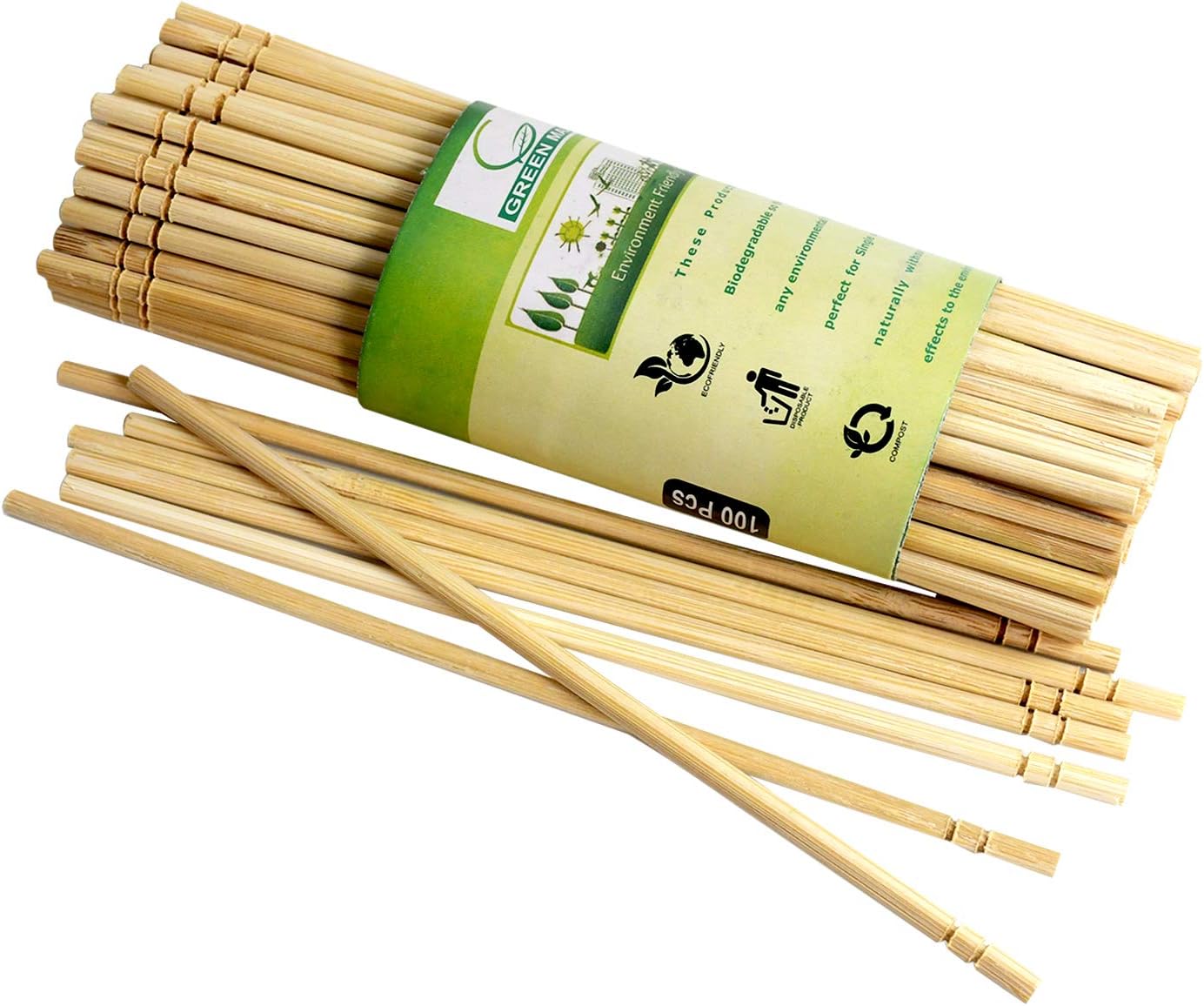 Bamboo Wood Coffee, Tea/Beverage Stirrers (100 pack) Eco-Friendly Great For Your Coffee & other beverages| 5.5 Inch Disposable Stir Sticks for Home, Restaurents & office