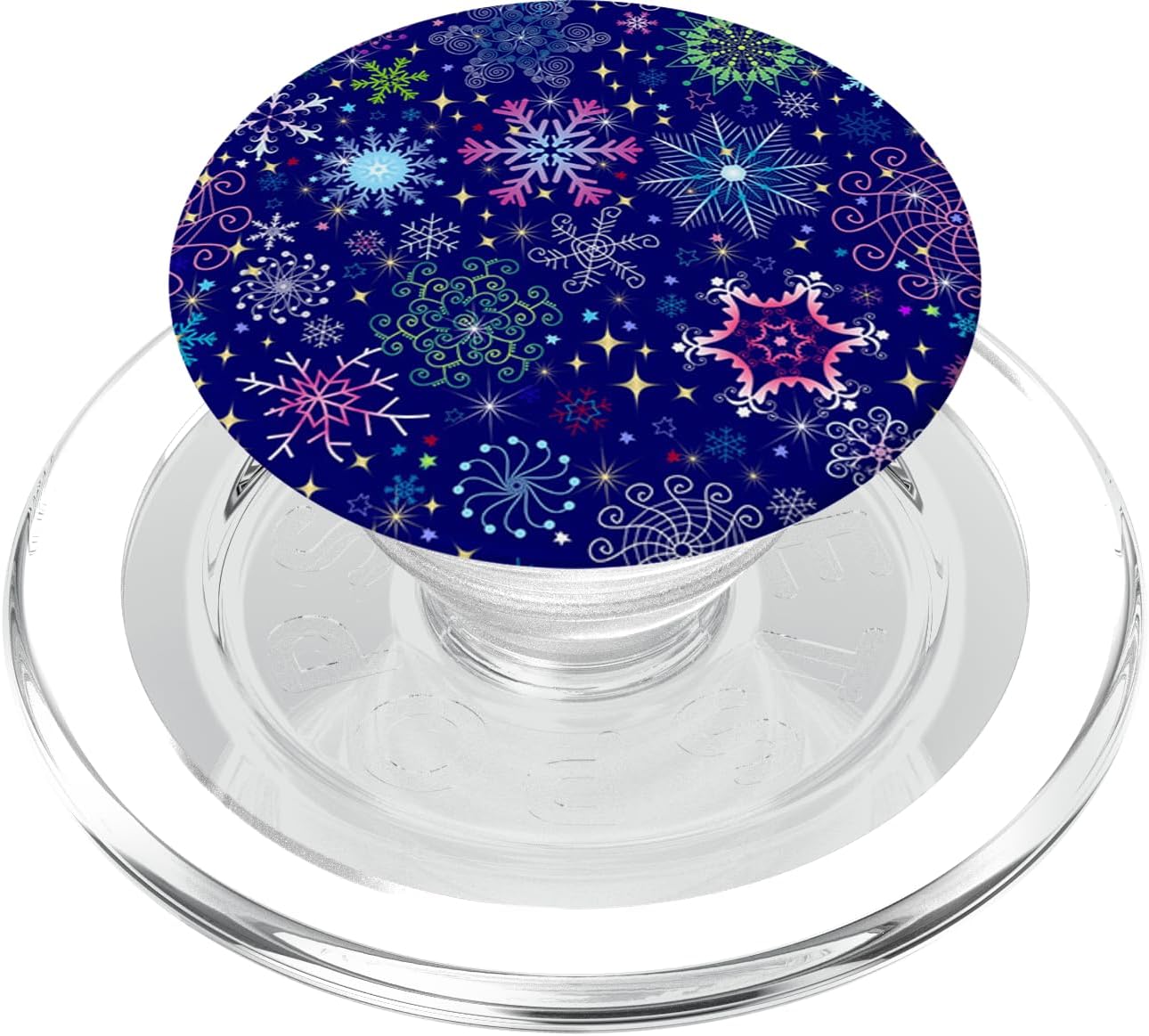 Snowflakes Pop Mount Socket Snow Frostwork Winter Christmas PopSockets Grip and Stand for Phones and Tablets PopSockets MagSafe PopGrip for iPhone