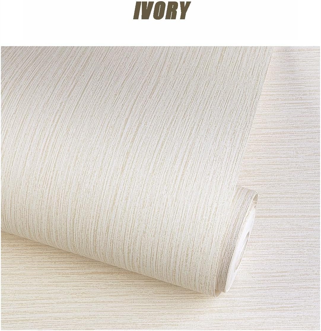 Peel-and-Stick Textured Wallpaper Vintage Contact Paper Faux Linen Decor Self-Adhesive Straw Weave Removable(Beige Yellow)