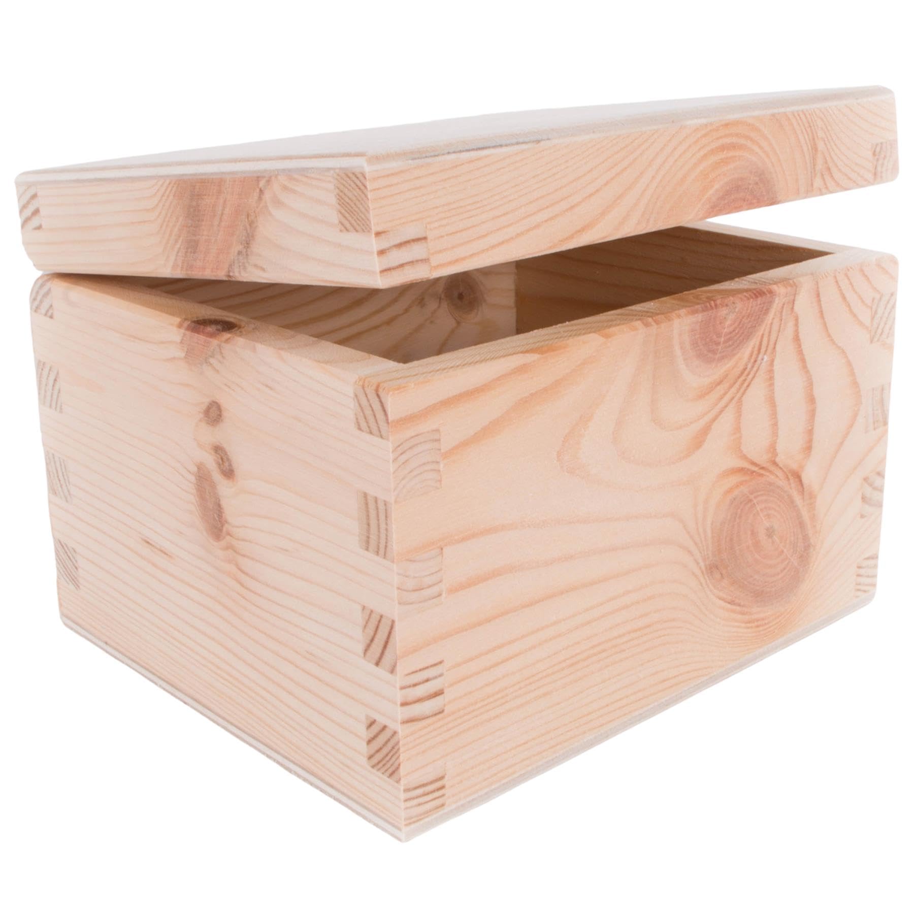 Holzbox Mit Deckel & Verschluss – Unbehandelt, Aus Kiefernholz (30 X 14 X 11 Cm), Ideal Zum Basteln, Bemalen Oder Als Aufbewahrung