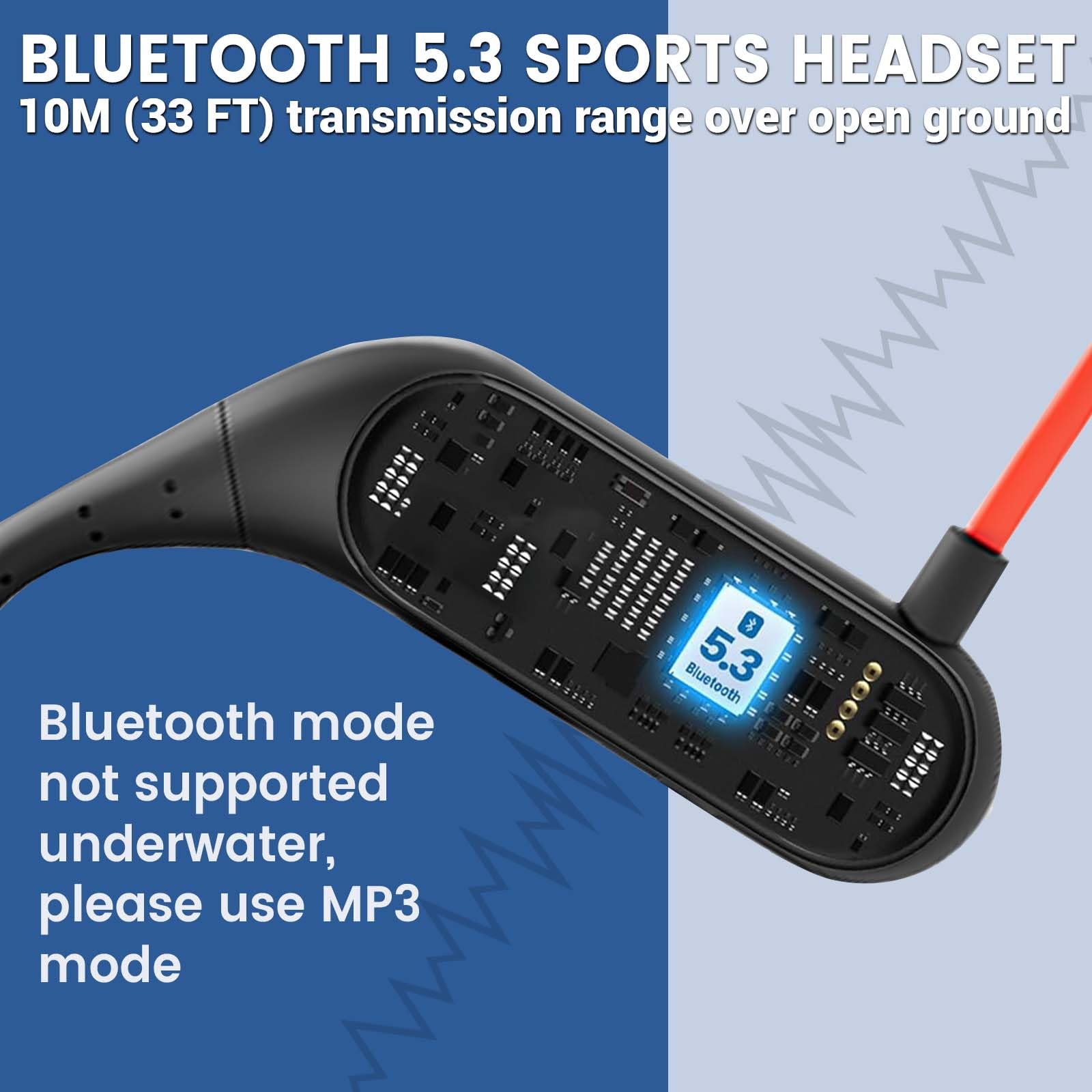 Cuffie da nuoto impermeabili IP68 con microfono, auricolari in-ear stereo a prova di sudore, con cancellazione del rumore, per palestra, corsa, allenamento, 16 ore di riproduzione