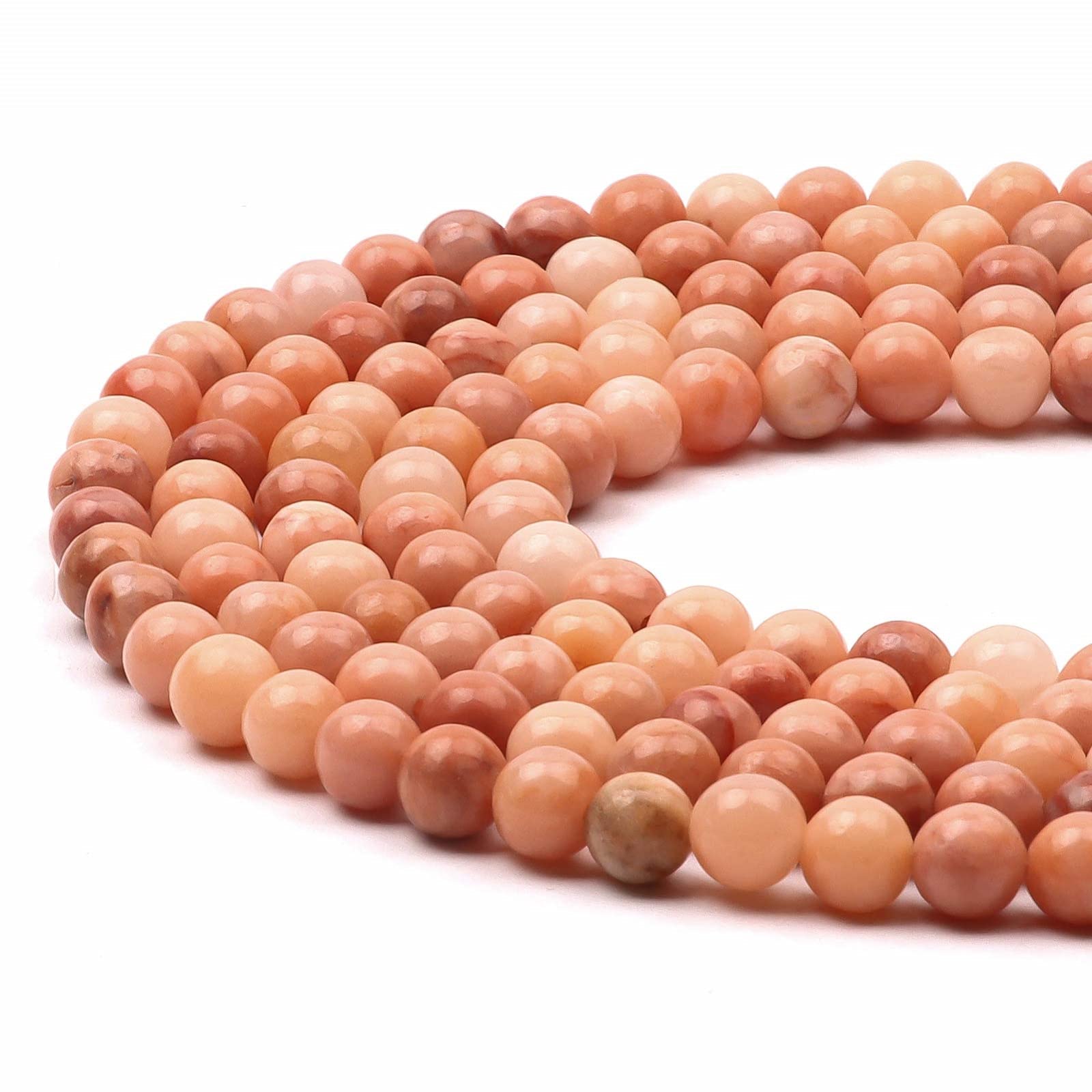 6mm Round Pink Aventurine Gemstone Beads