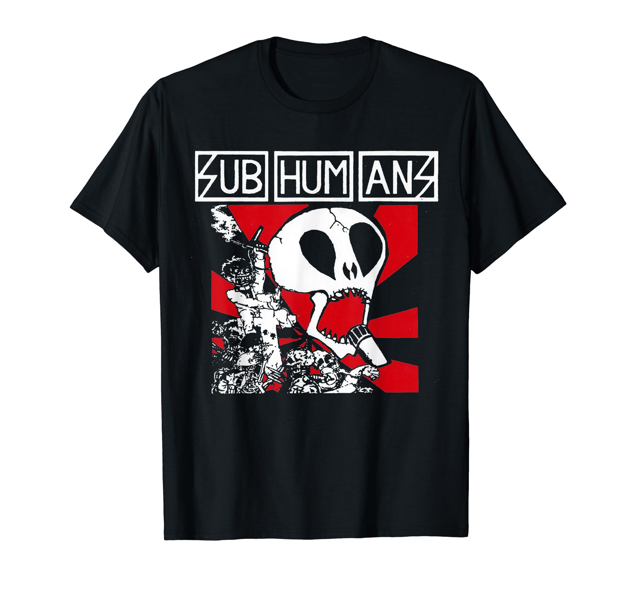 SUB HUMANS スカルデザイン Tシャツ ダークグレー SUB HUMANS スカルデザイン Tシャツ ダークグレー