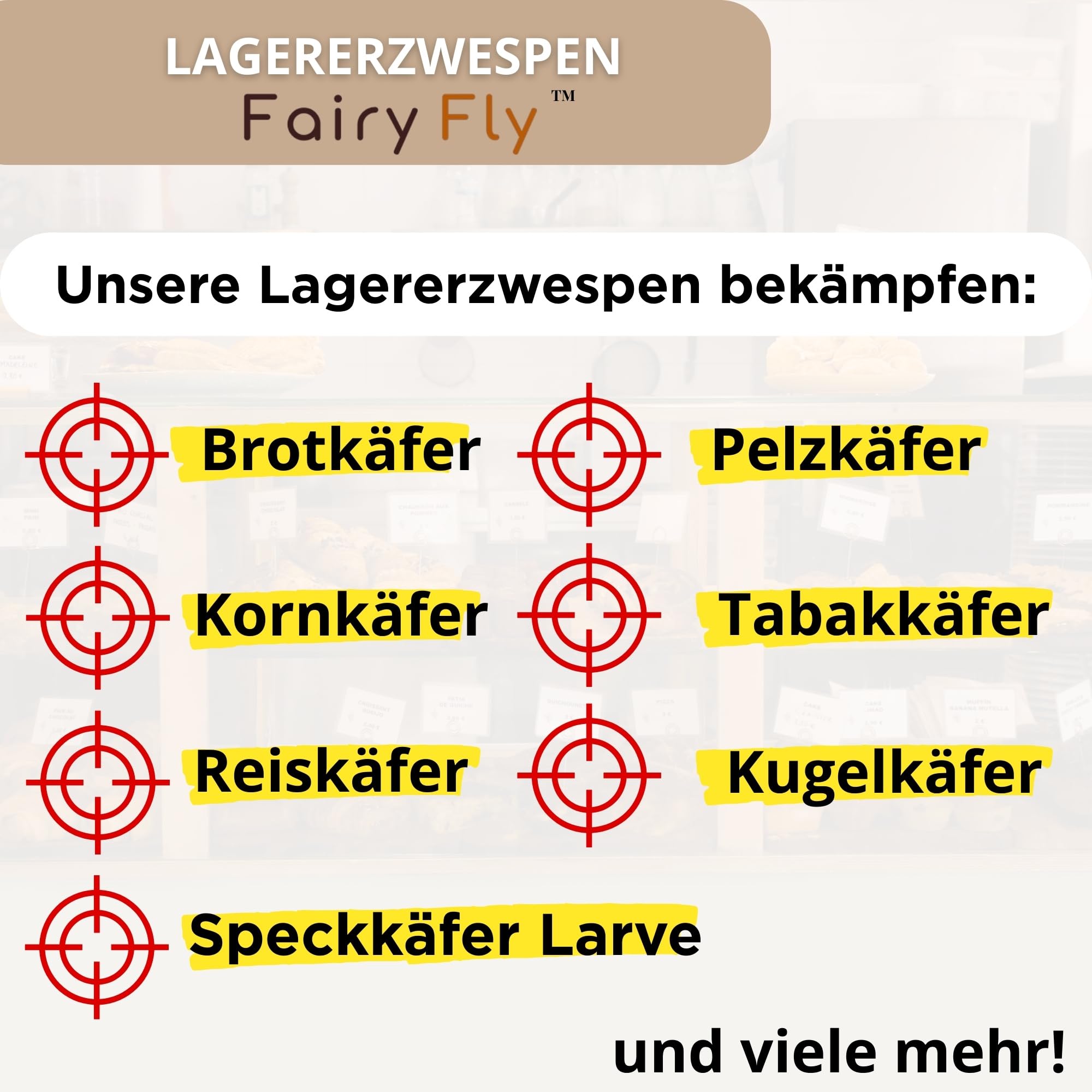 Lagererzwespen gegen Brotkäfer, Kornkäfer & Messingkäfer – 1 Röhrchen à 40 Nützlinge – Biologische Alternative zur Brotkäfer Falle – 100% chemiefrei – Made in Germany