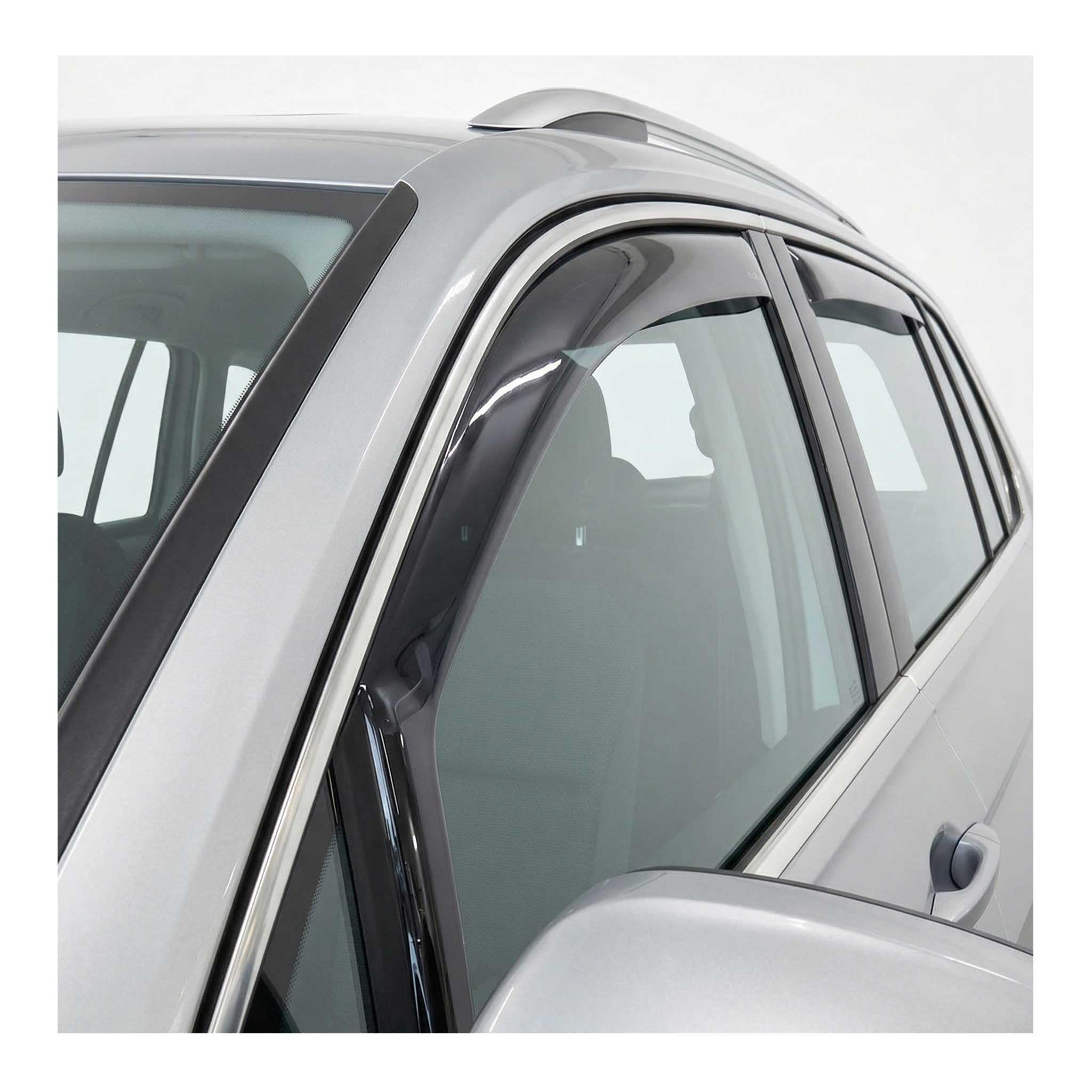OMAC Deflectores Aire Regenabweiser Compatible con VW Tiguan 2016-2024 Dunkel Acrílico 2tlg