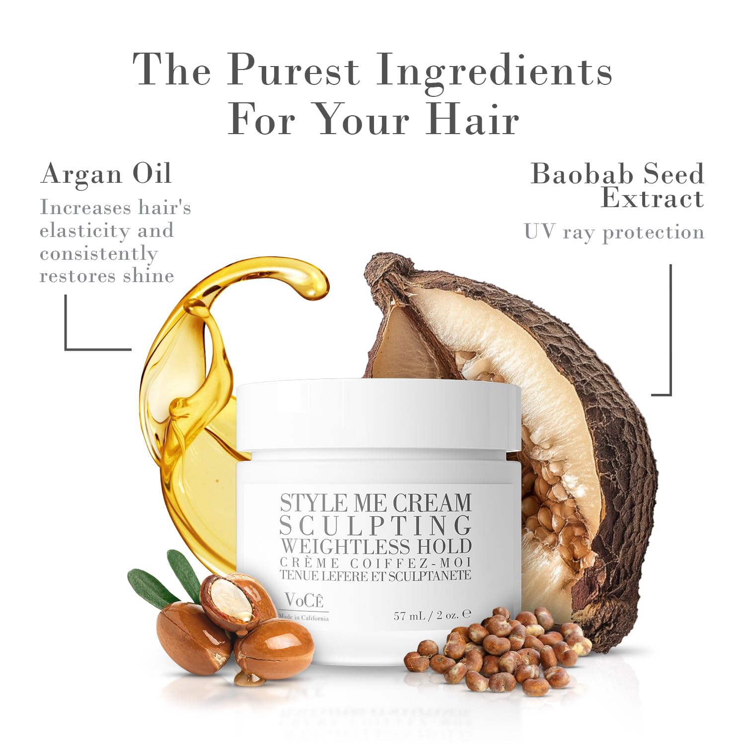 Amazon.com: VoCÊ Haircare Natural Styling Cream | Anti-Frizz