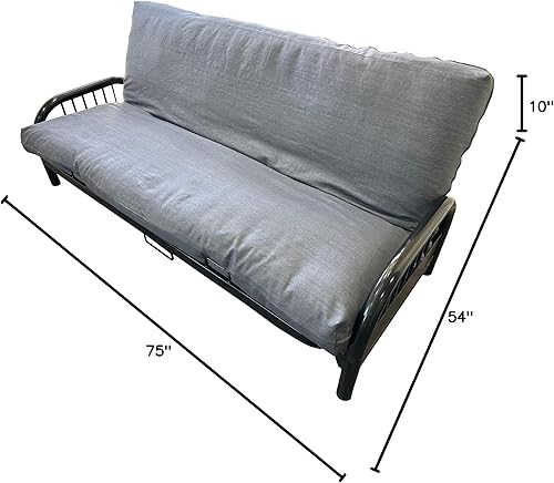 Miniatura 7 de D&D Futon Furniture Real Jean - Fundas de colchón de futón de mezclilla, protector de colchón, fundas de cama (mezclilla oscura, matrimonial, 6 x 54