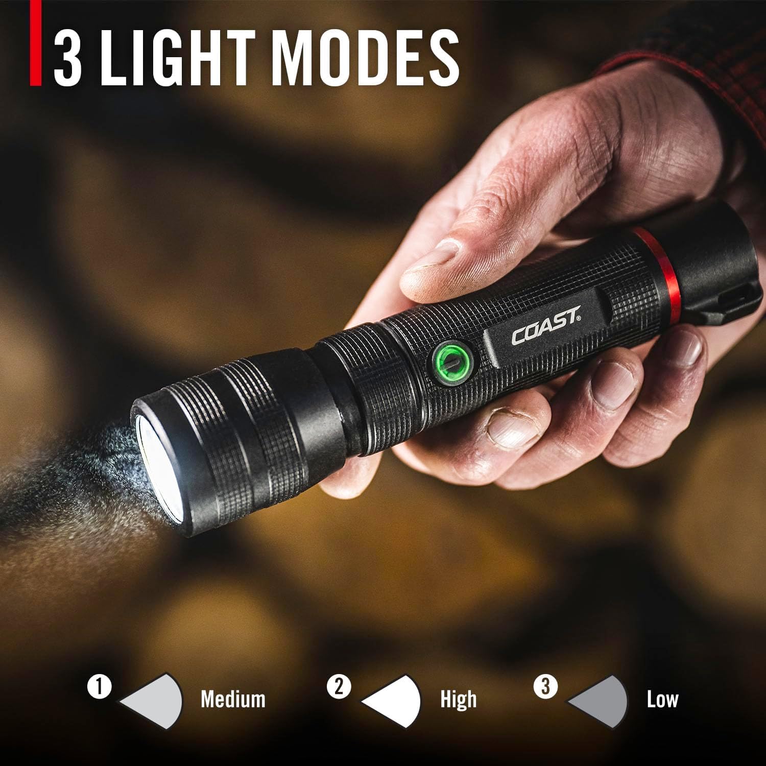 Coast 2 Stück G60R 1000 Lumen wasserdichte wiederaufladbare Taschenlampe