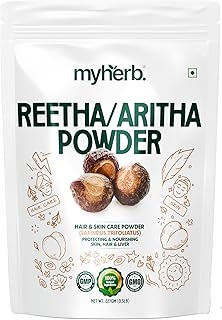 Natural 100% Pure Organic Double Filtered Aritha/Reetha (Sapindus Trifoliatus) Powder || 227 Gm/0.5 Lbs || Ayurvedic Formula || For Face,Skin & Hair Care