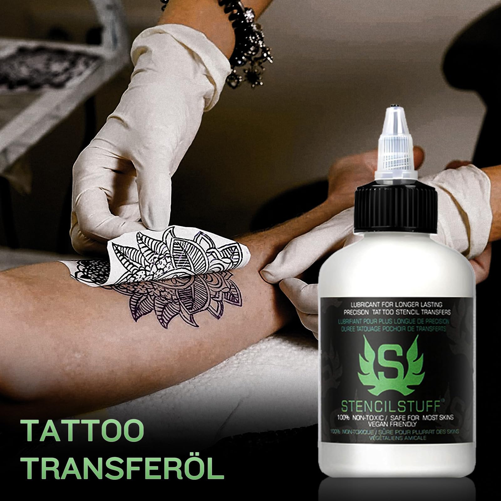 UMIKAkitchen Tattoo oil transfer filling element tattoo product 1 bottle (4 ounces) transfer template/sketch - Image 4