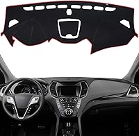 Vista 14 de KEYOOG Cubierta de tablero Tapete de salpicadero Compatible con Hyundai Tucson 2015-2010, 2015 IX35 (para transmisión manual izquierda), tapete