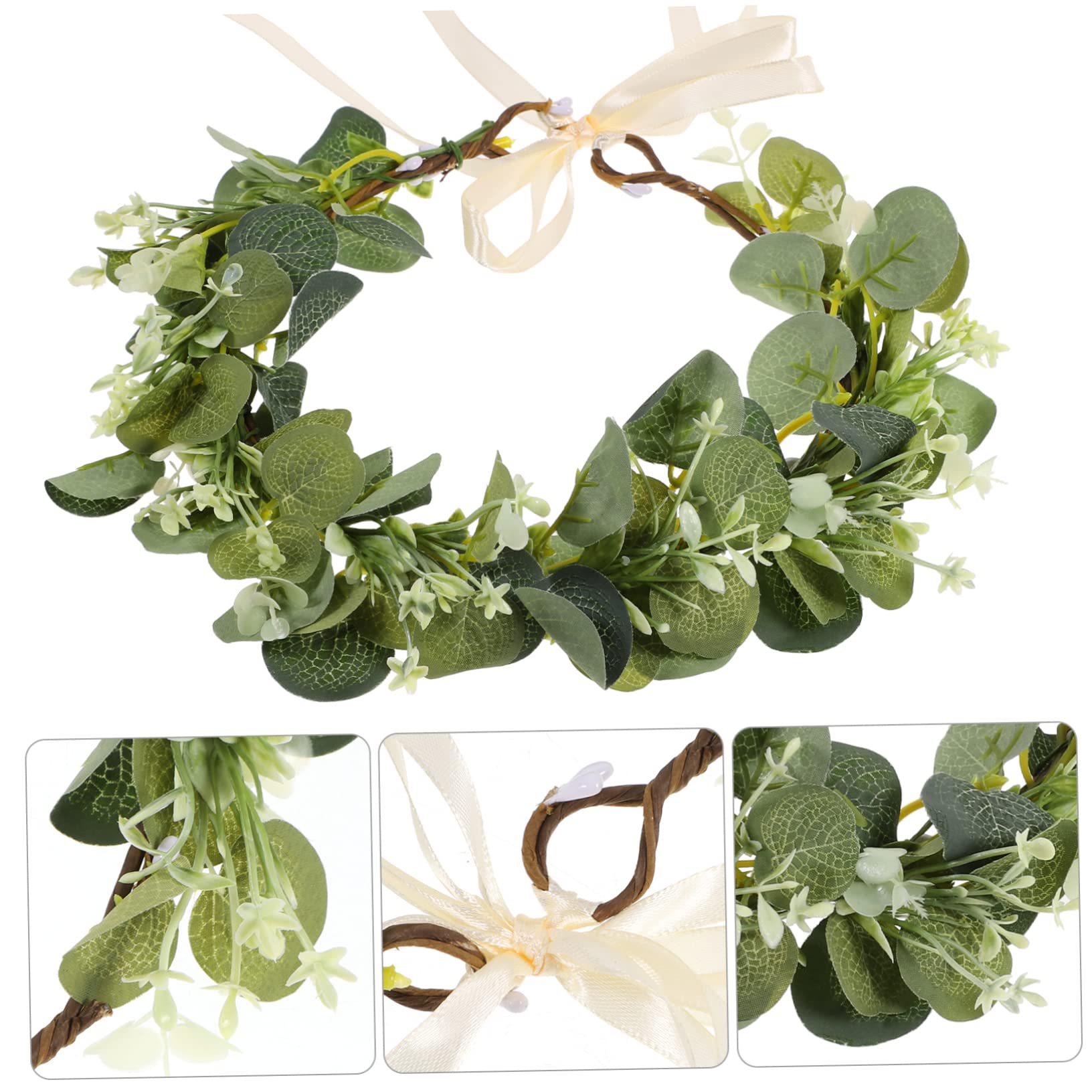 MAGICLULU 3 Stück Blumenkrone Stirnband Kunststoff S/m Blumenkranz Girlande Brautjungfer Hochzeit Fotografie Verstellbares Haarband