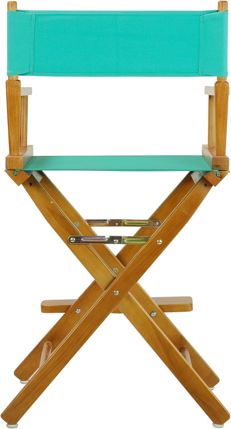 Casual Home 24" Director's Chair Honey Oak Frame-with Teal Canvas, Counter Height