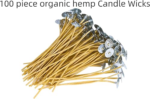 Miniatura 4 de Mecha para velas, mechas preenceradas con cera de abejas 100%, mechas de vela de 8 pulgadas para hacer velas. (8 pulgadas)