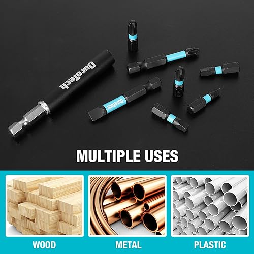 Miniatura 6 de DuraTech Juego de 53 puntas de destornillador de impacto con estuche resistente, juego de brocas Torx de seguridad de acero S2, puntas mecanizadas