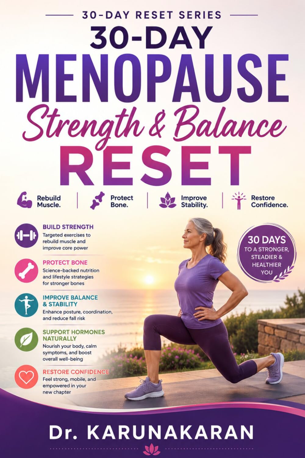 30-Day Menopause Strength & Balance Reset: Rebuild Muscle. Protect Bone. Improve Stability. Restore Confidence. (The 30-Day Reset Series)