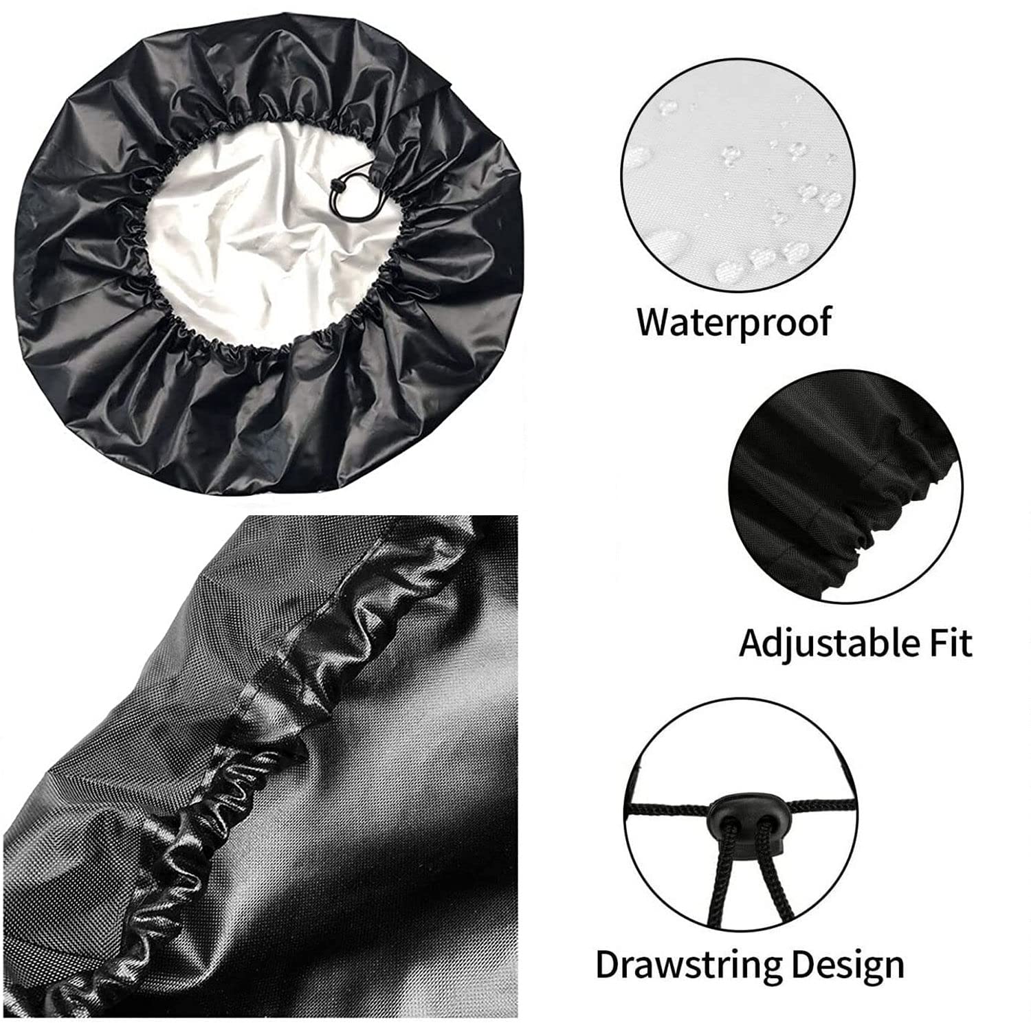American Flag Eagle Spare Tire Cover - Dust Proof Fit For 15" Tire On RV, Trailer, SUV - View #13