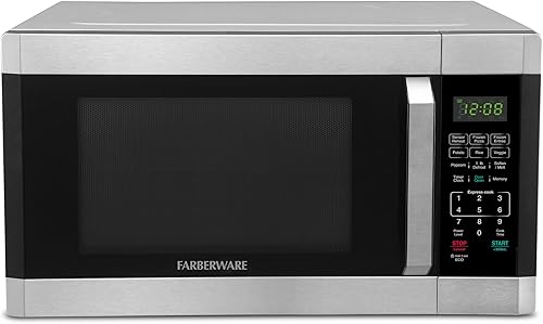 Miniatura 13 de Farberware Horno microondas de encimera de 0.9 pies cúbicos – 900 vatios de potencia, ajustes de cocción automática, descongelación, fácil limpieza