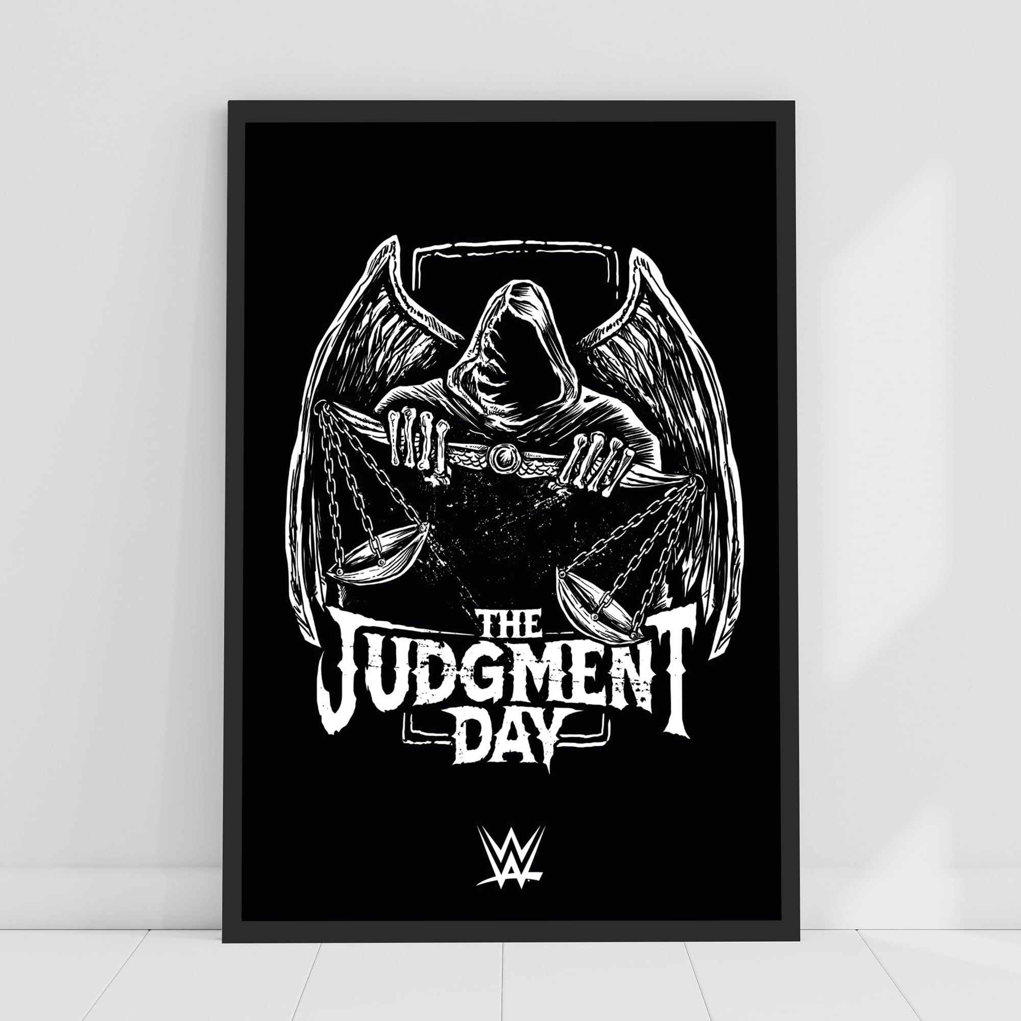Themed Black Wwe Print -Judgement Day And White Sketch Poster Wrestling Wall Art (21Cm X 29.7Cm - A4)
