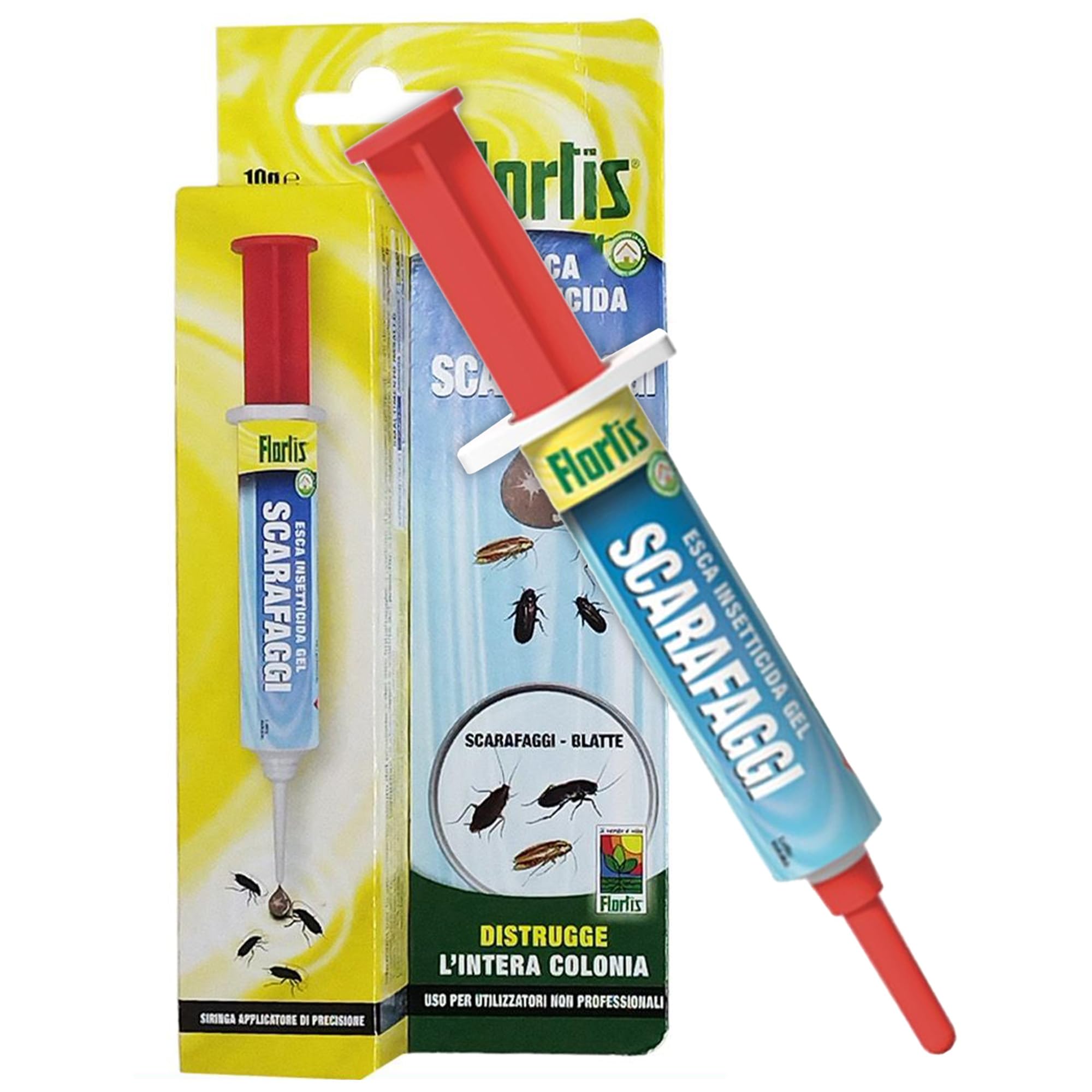FLORTIS ESCA IN GEL PER SCARAFAGGI 10GR IN SIRINGA ACCESSORI FAI DA TE GIARDINAGGIO