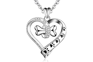 EUDORA Sterling Silver Dog Paws Necklace