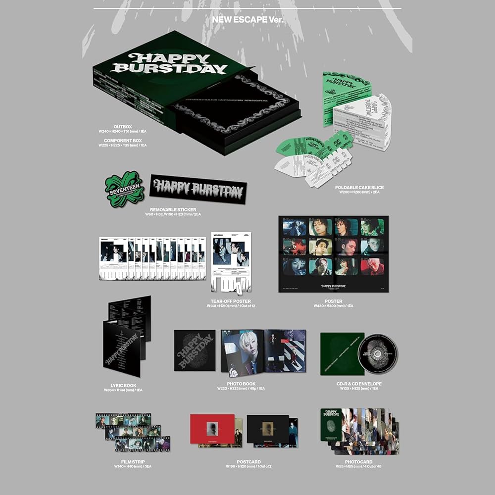 SEVENTEEN HAPPYBURSTDAY NEWESCAPE 未開封 10 SEVENTEEN - SEVENTEEN 5th Album 'HAPPY BURSTDAY'[NEW ESCAPE