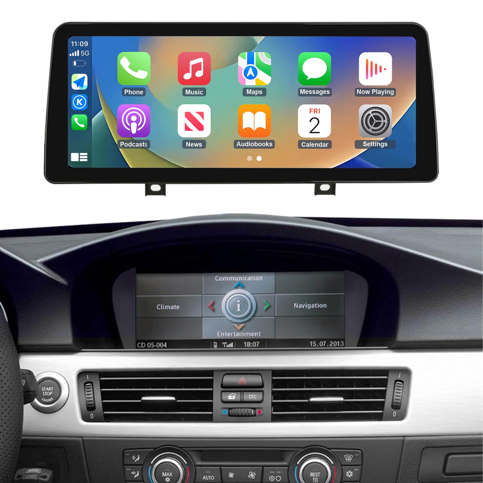 Ninetom 12,3 Zoll Autoradio Mit Wireless CarPlay Für Mercedes E-Klasse W212 2009-2011