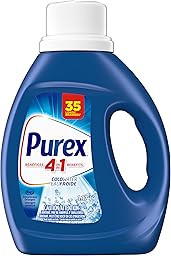 Purex Cold Water, Concentrated Liquid Laundry Detergent with 4in1 benefits, Tough on Stains, Brightens and Whitens Clothes, 1.17L, 35 Wash Loads, HE Compatible