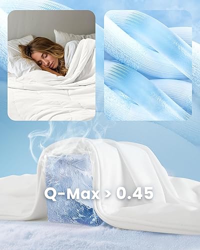 Miniatura 38 de Edredón refrescante tamaño Queen, manta transpirable para personas que duermen con calor y sudores nocturnos, Q-Max> 0.46 Tech, ropa de cama ligera