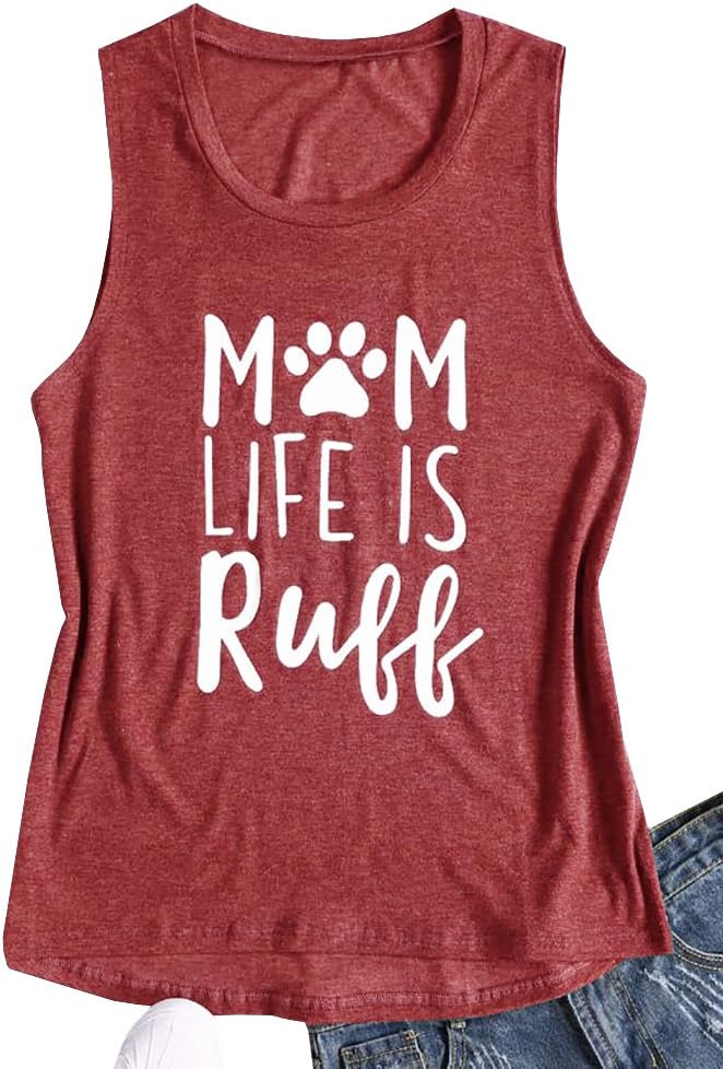Jeanewpole1 Womens Funny Letter Printed Tank Tops Summer Sleeveless Casual Waistcoat T Shirts Blouse
