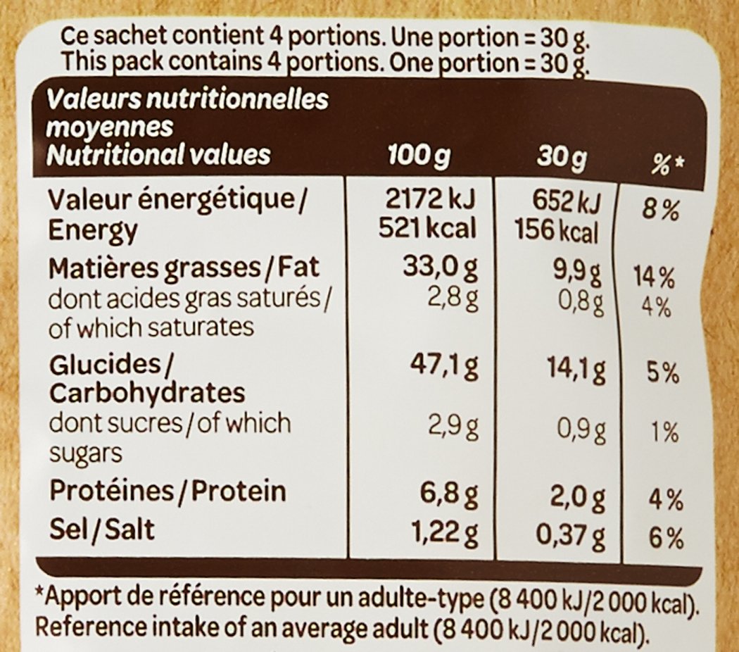 Vico la gourmande le Sachet 120 g Chips - Lot de 5