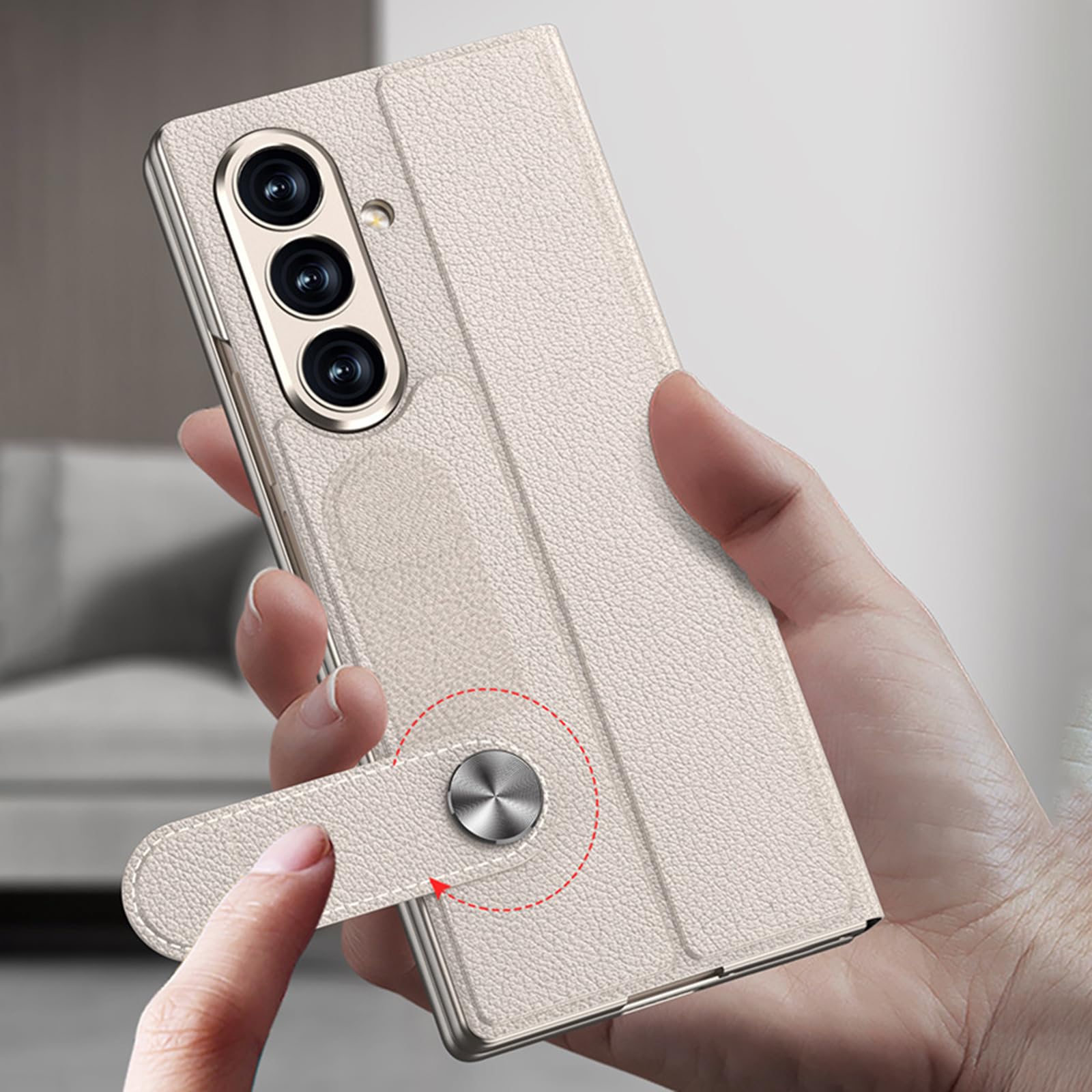 Etui do Samsung Galaxy Z Fold 8 Ultra, wzór skóry z włókna węglowego