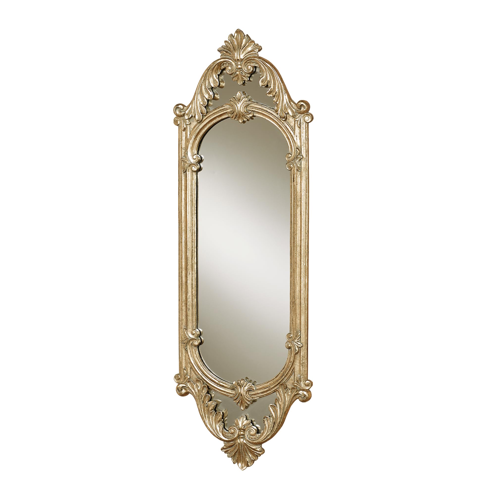 Touch of Class Livingston Accent Wall Mirror Gold One Size | Vintage Style | Arched with Ornate Victorian Designs