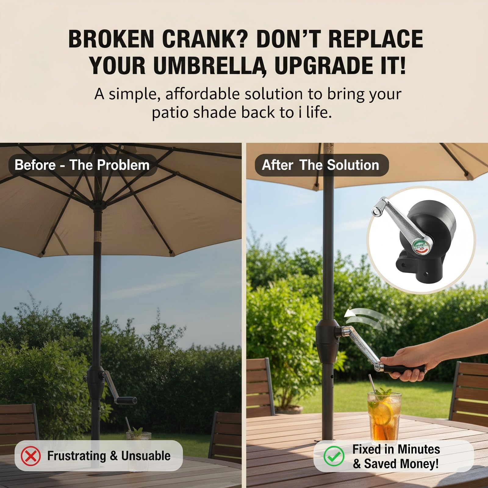 cantilever patio umbrella replacement crank Amazon.com : MOONDKIST Patio Umbrella Crank Replacement Parts, Cantilever  Umbrella Crank Handle, Adjustable Offset Umbrella Crank Handles Accessories  for Outdoor Parasol : Patio, Lawn & Garden