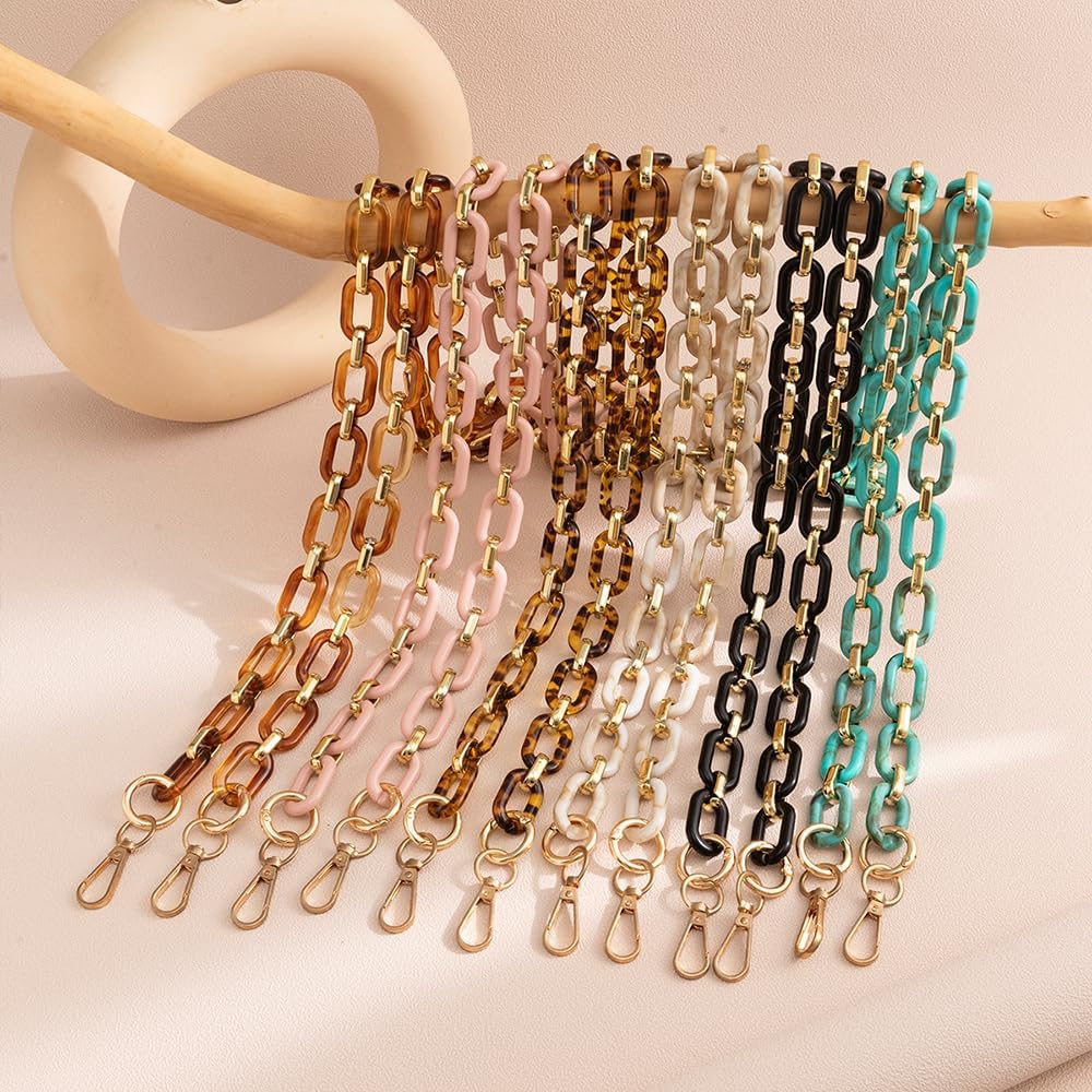 Phone Crossbody Chain Cell Phone Lanyard,Acrylic Shouder Strap Universal Cellphone Chain Strap with Tether Patches Compatible with Most Phones Bag Purse (T) - Image 4