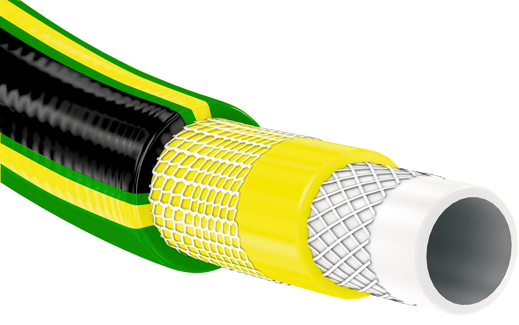 Jardibric - Tuyau d'Arrosage 5 Couches Ø19mm 25m PRO - Guipé Tricoté, Résistant 30 bar, -20°C à 60°C, Anti-UV et Anti-Algues - Flexible et Adapté Toutes Saisons
