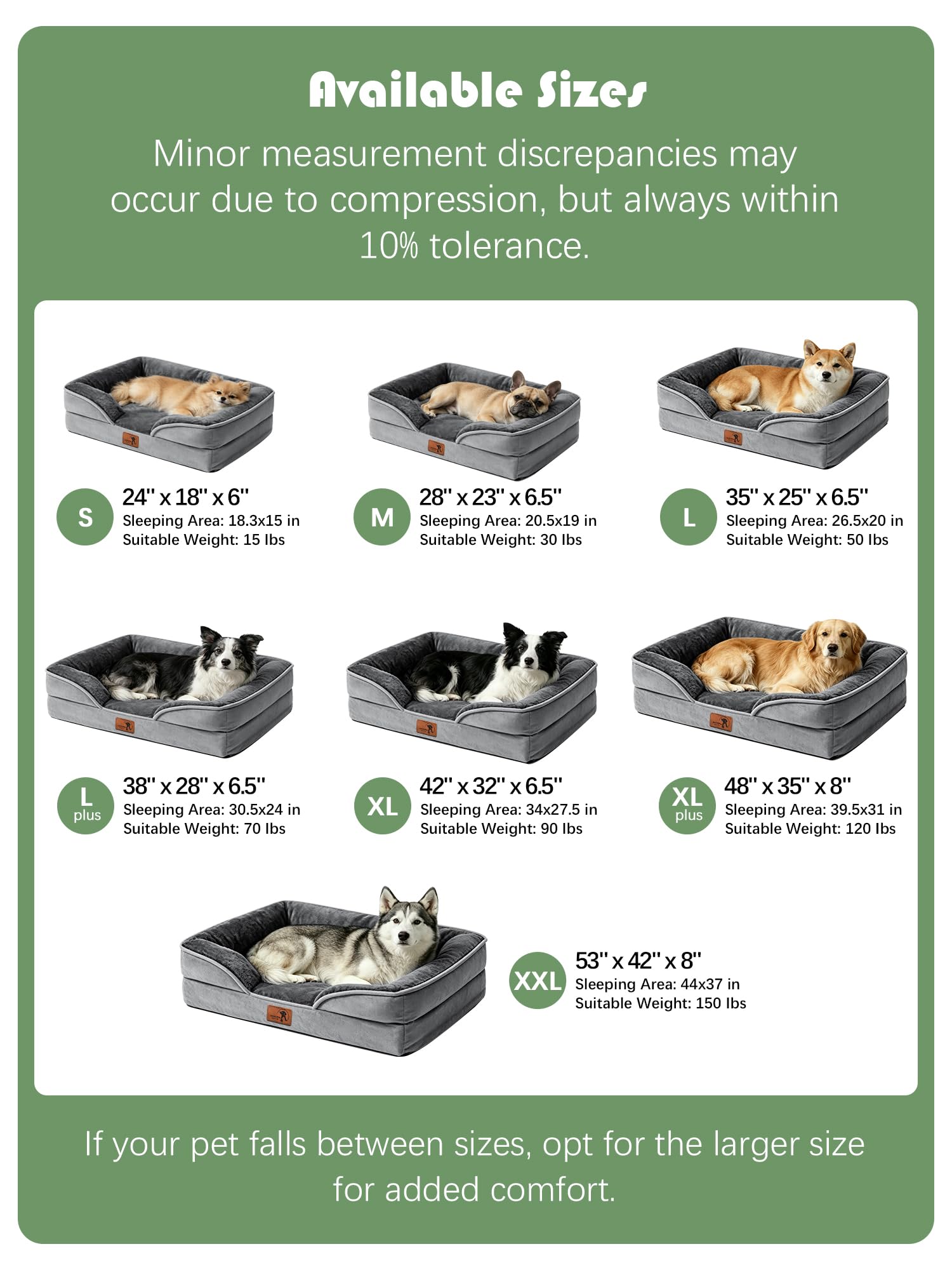 Spotted Play Cama ortopédica para perros con laterales, sofá cama para perros pequeños, cama de espuma de apoyo para mascotas con funda extraíble lavable, forro impermeable y parte inferior
