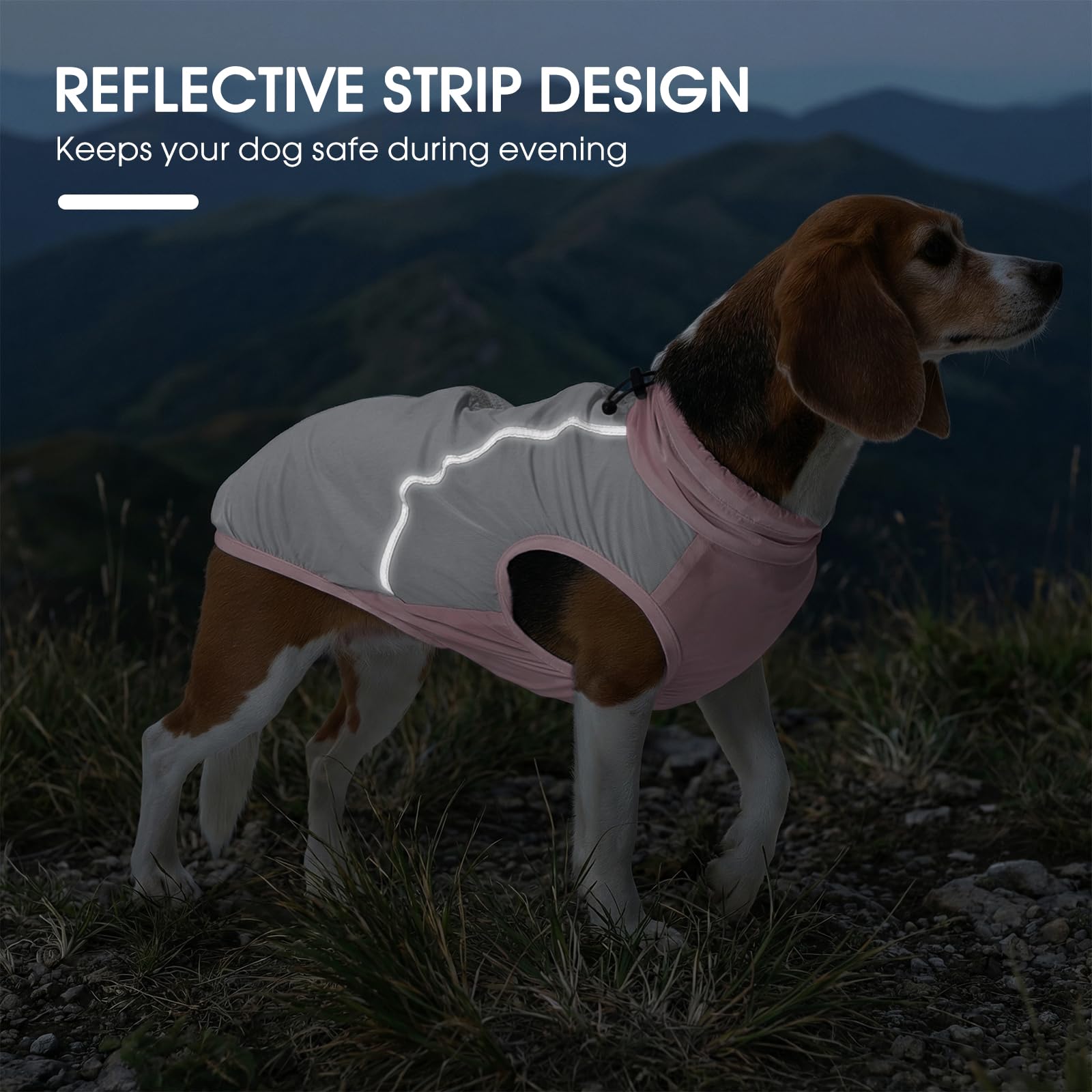Kuoser - Camiseta de protección solar para perros, UPF50+ Chaleco para perros pequeños, Camiseta de protección solar transpirable para cachorros con cremallera y bandas reflectantes para verano y