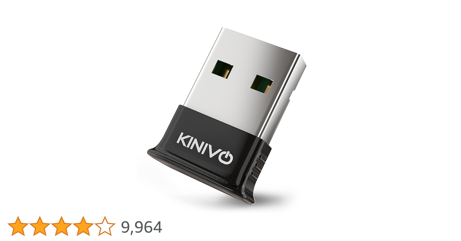 Kinivo USB Bluetooth Adapter for PC BTD400 (Bluetooth 4.0 Dongle Receiver, Low Energy) - Compatible with Windows 11/10/8.1/8, Raspberry Pi, Linux, Laptop & Headphones