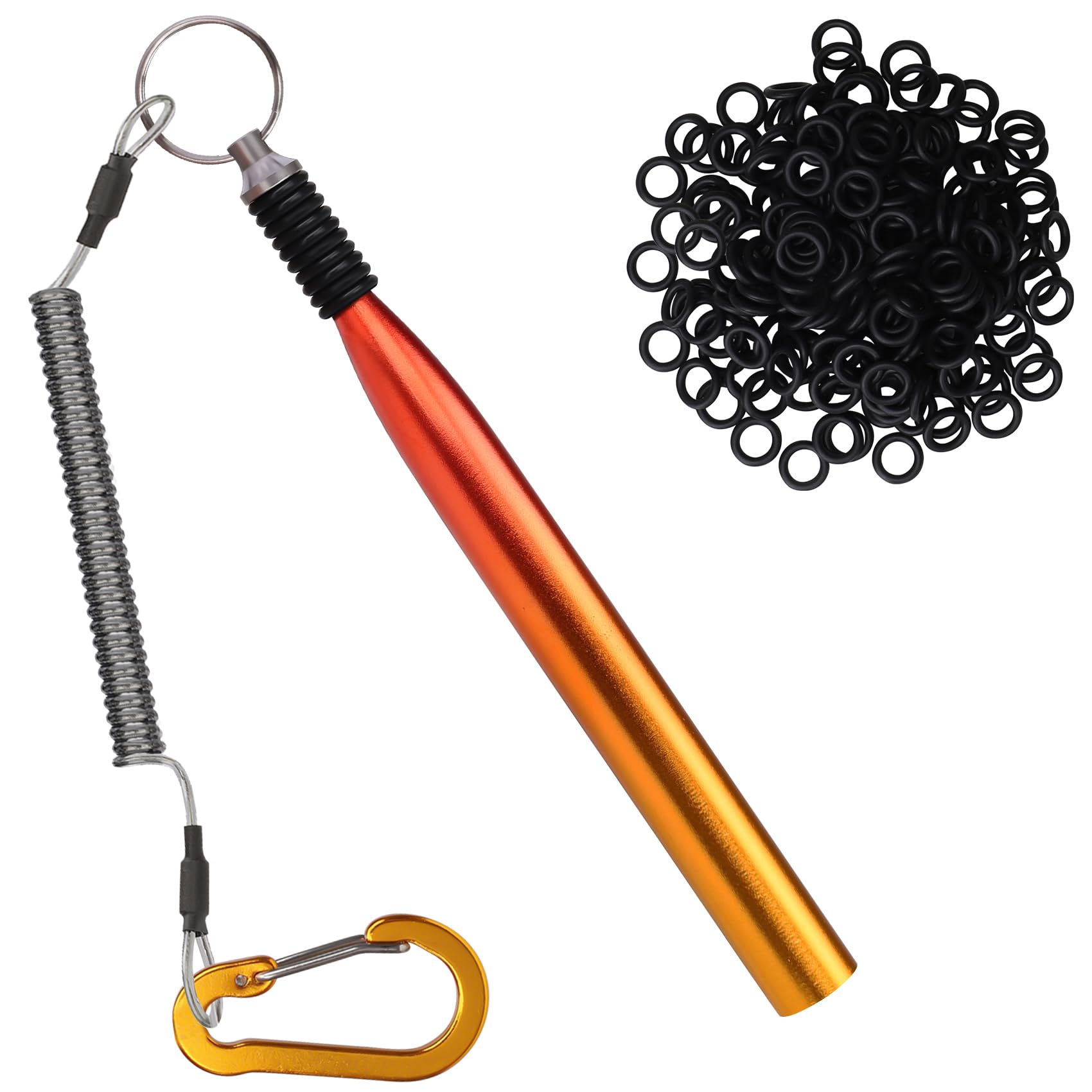 TRUSCENDGradient Fishing Wacky Rig Tool with Silicone O Rings 210Pcs for 3"-4" and 5"-7" Fishing Worm Lures, Ultra-Smooth Downriggers Tube for Easy Installation and Great Protection of Stick Bait